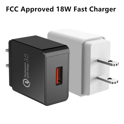 ETL/FCC/PSE/Kc Certificación 18W QC3.0 Pd USB Cargador de pared de viaje inteligente rápido para batería de teléfono móvil